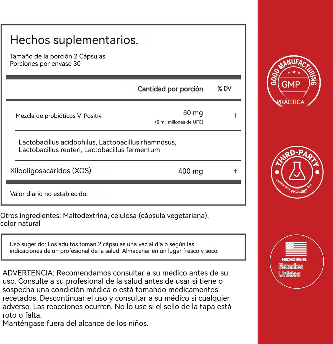 Cápsulas probióticas vaginales